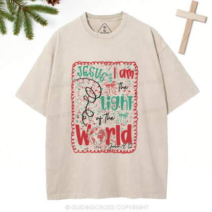Jesus Said I Am The Light Of The  World Christian Washed T-Shirt