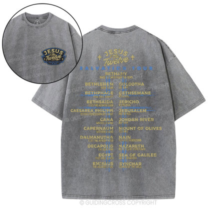 Jesus Salvation Tour Chrsitian Washed T-Shirt