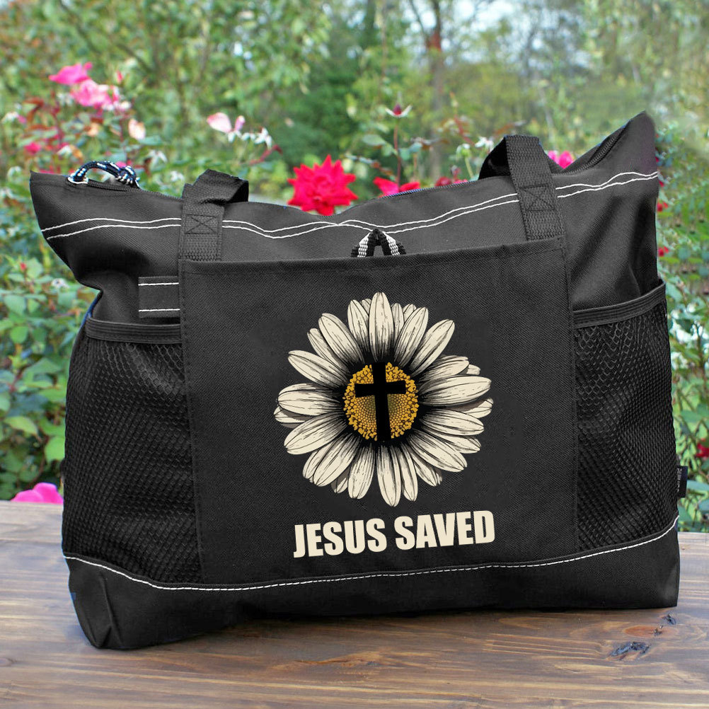 Jesus Saved Christian Tote Bag