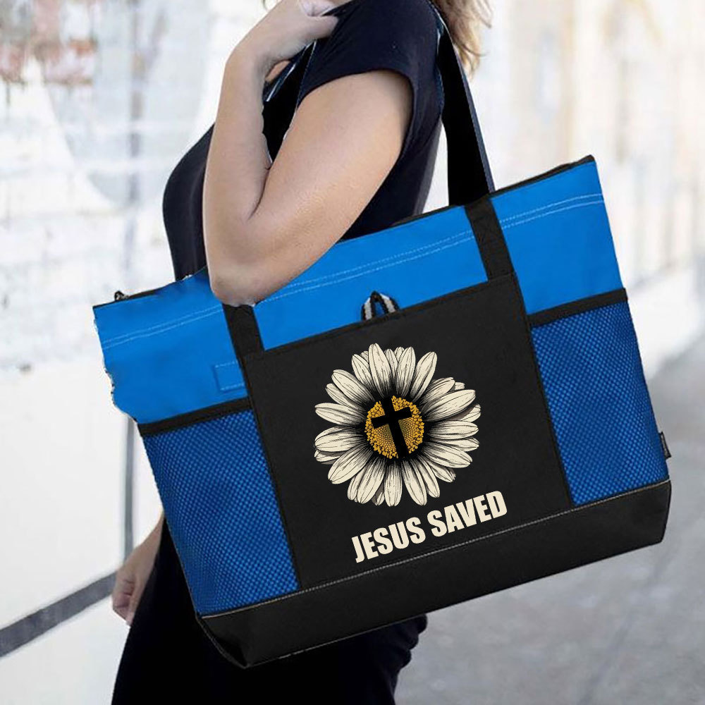 Jesus Saved Christian Tote Bag