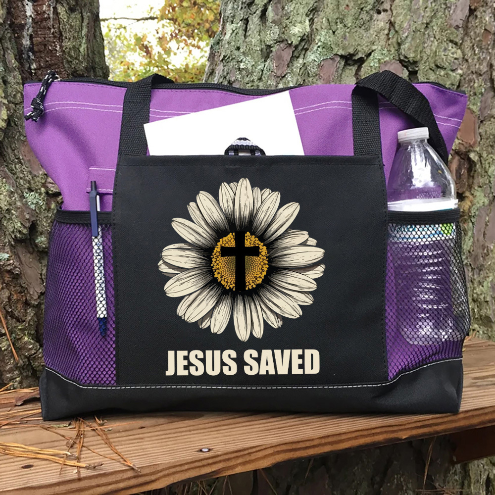Jesus Saved Christian Tote Bag