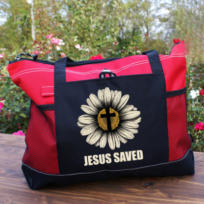 Jesus Saved Christian Tote Bag