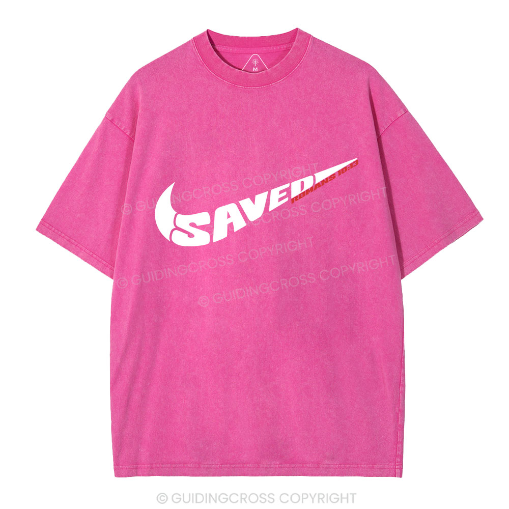 Jesus Saved  Christian Washed T-Shirt
