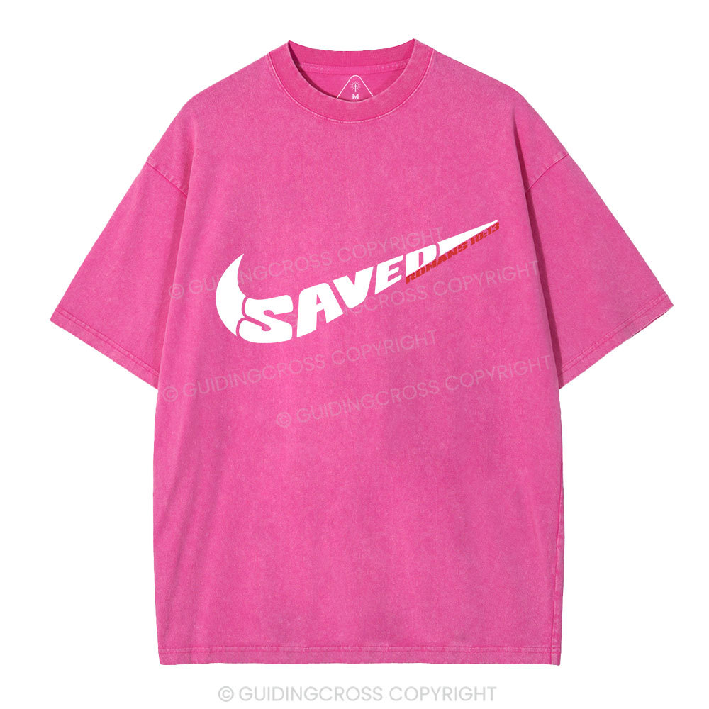Jesus Saved  Christian Washed T-Shirt
