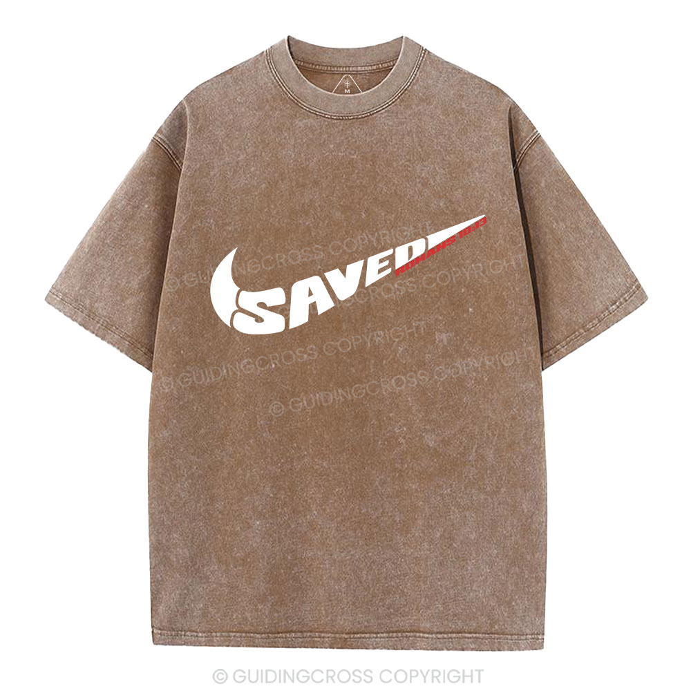 Jesus Saved  Christian Washed T-Shirt