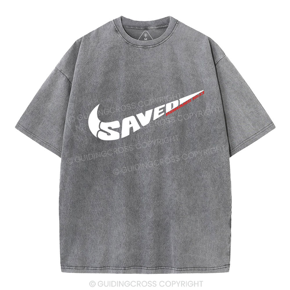 Jesus Saved  Christian Washed T-Shirt