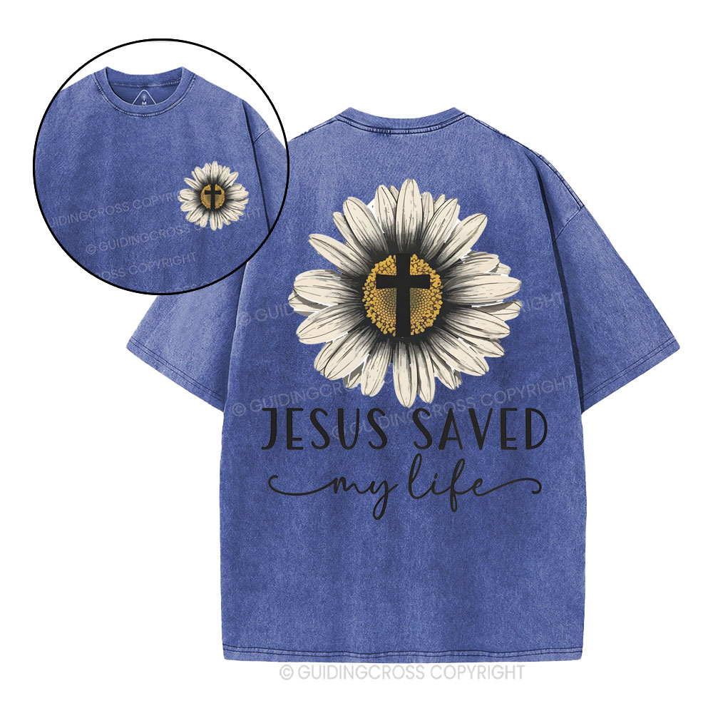 Jesus Saved Christian Washed T-Shirt