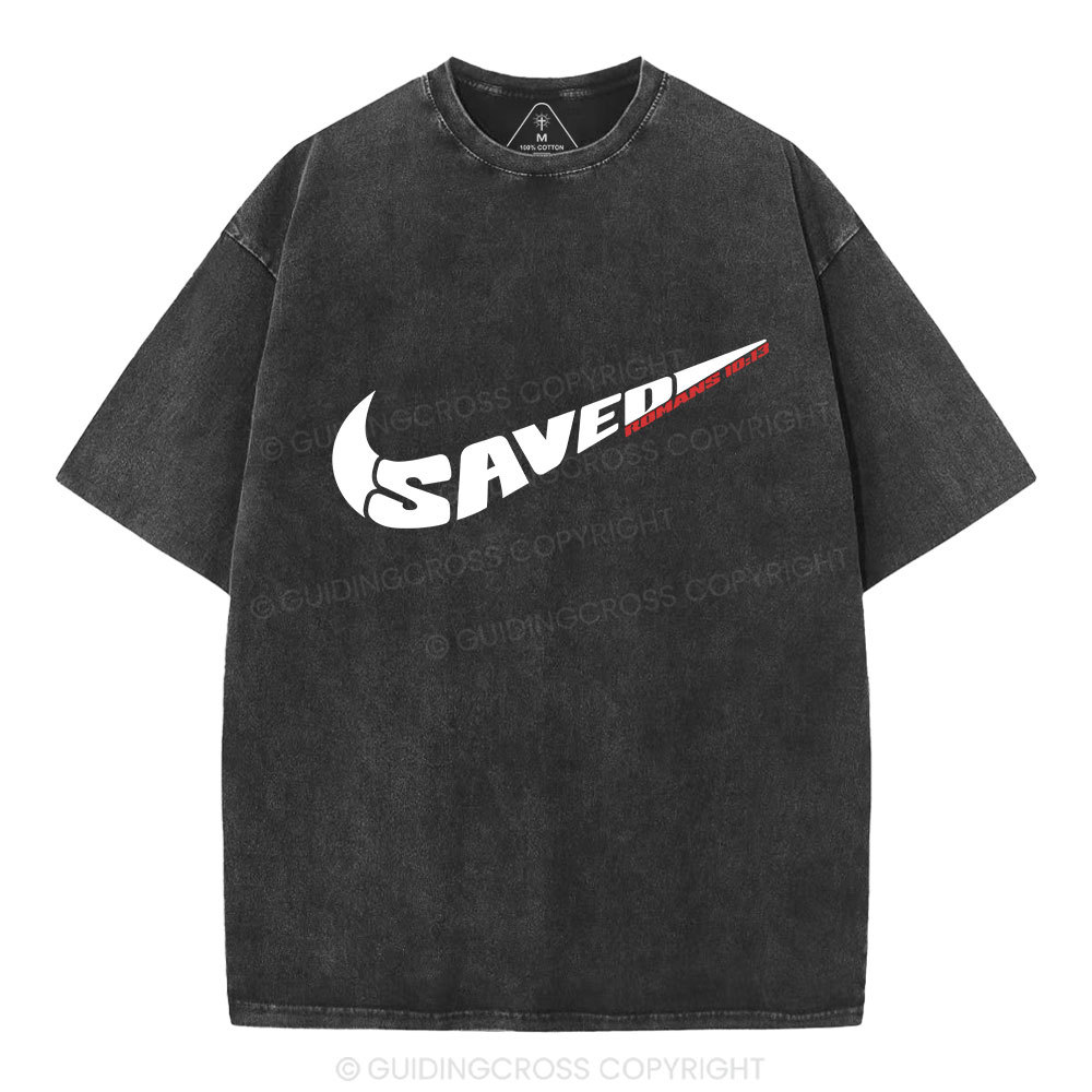Jesus Saved  Christian Washed T-Shirt