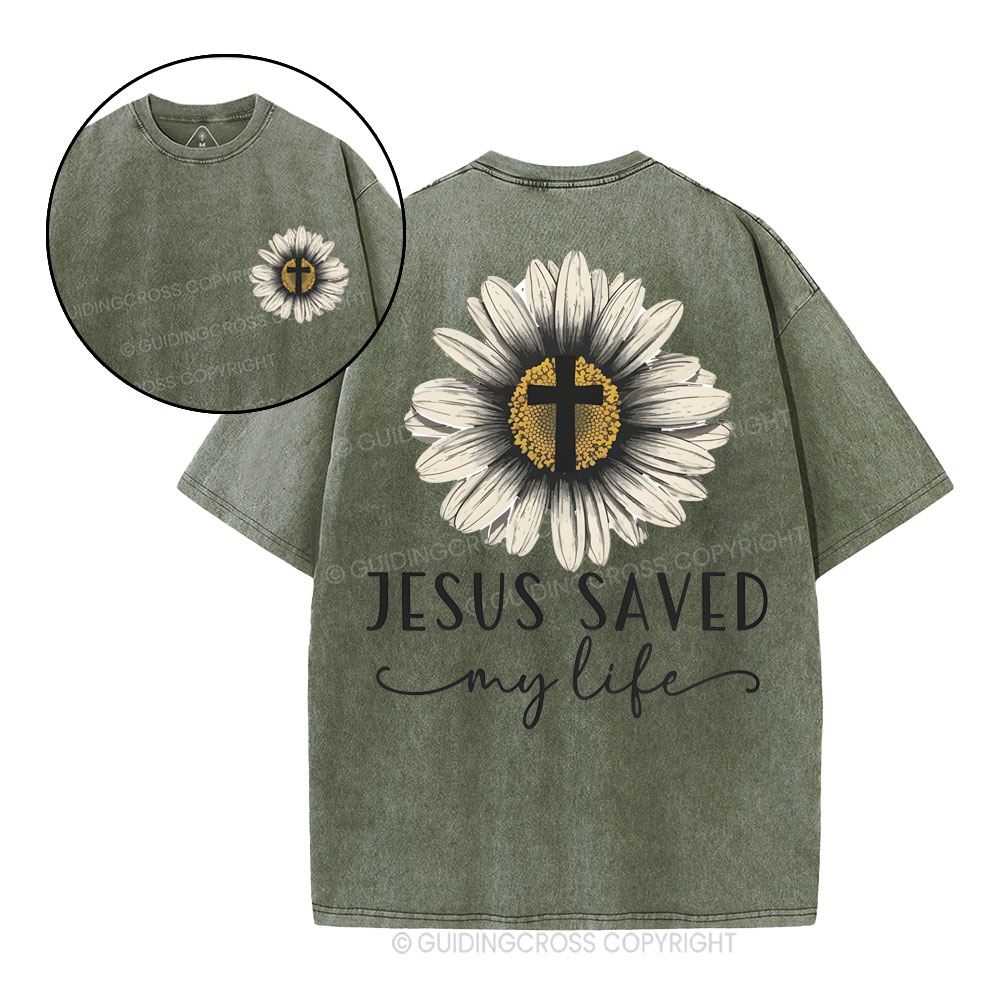 Jesus Saved Christian Washed T-Shirt