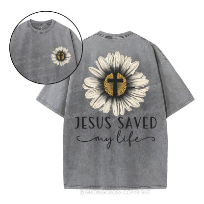Jesus Saved Christian Washed T-Shirt