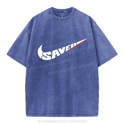 Jesus Saved  Christian Washed T-Shirt