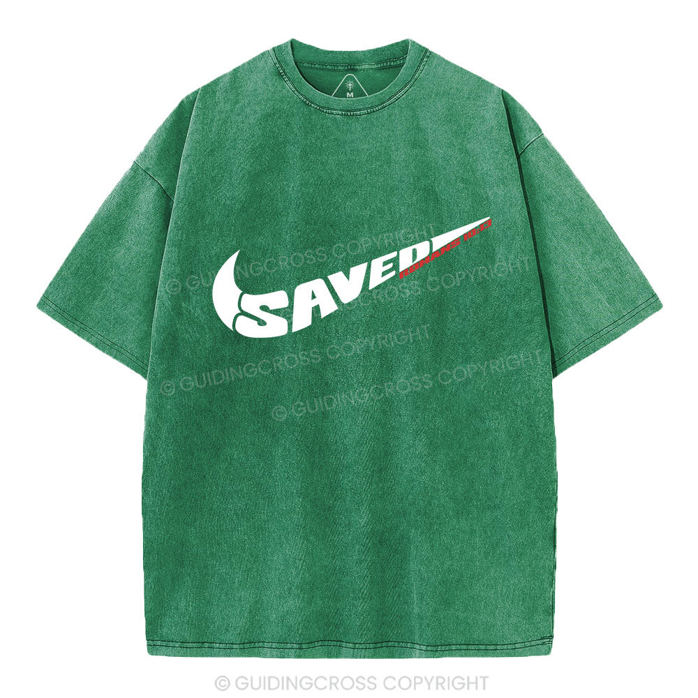 Jesus Saved  Christian Washed T-Shirt