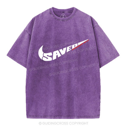 Jesus Saved  Christian Washed T-Shirt
