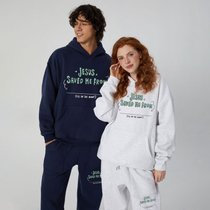 Jesus Saved Me From Christian Premium Fleece Hoodie Set