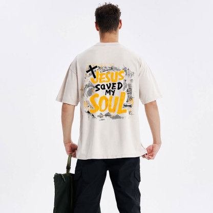 Jesus Saved My Soul Christian Washed T-Shirt