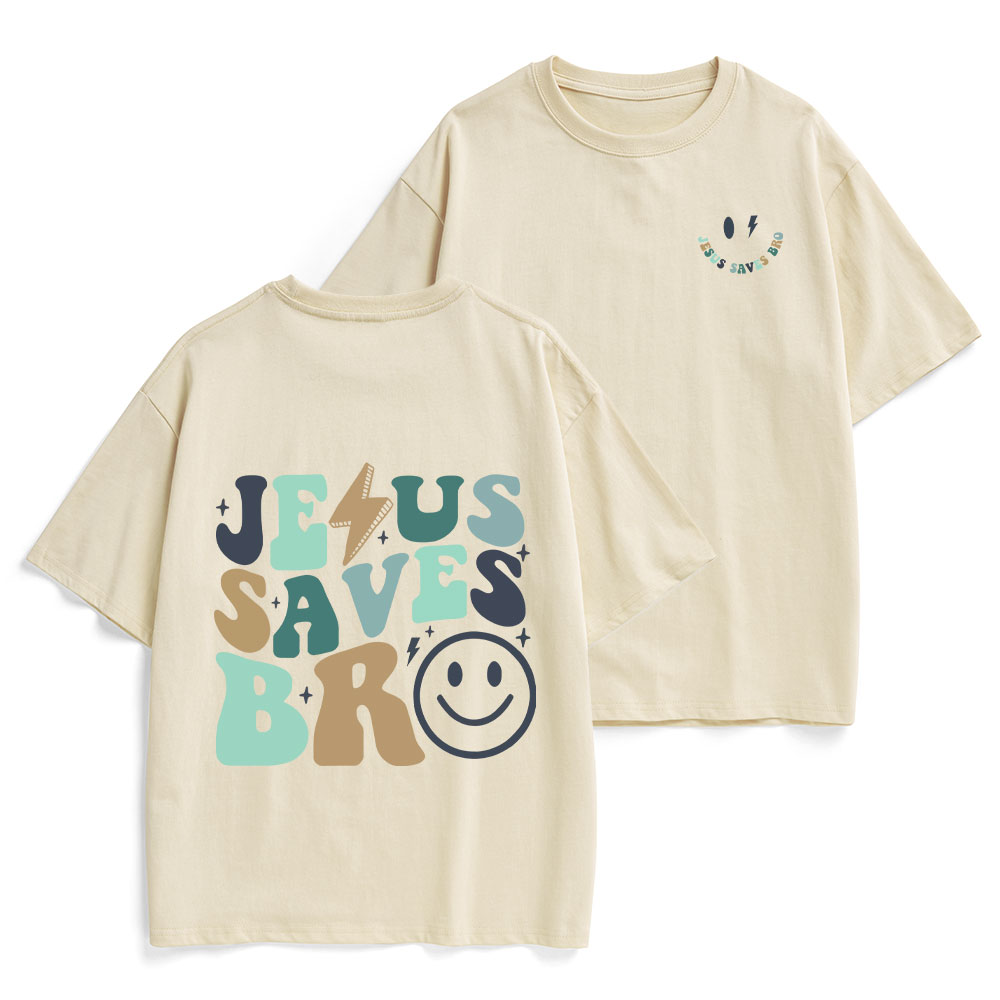 Jesus Saves Bro Christian Heavy Cotton T-Shirt