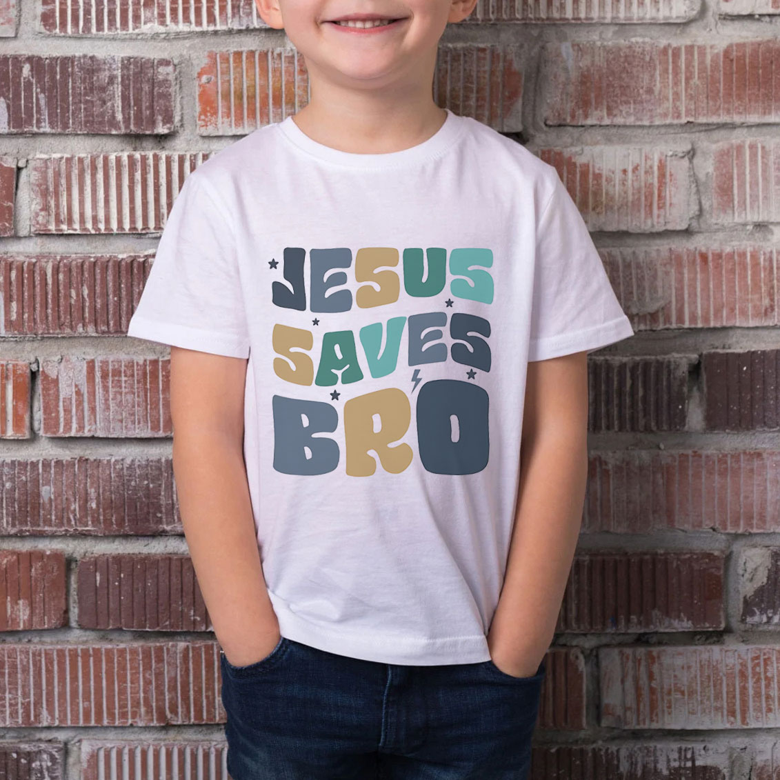 Jesus Saves Bro Kids T-Shirt