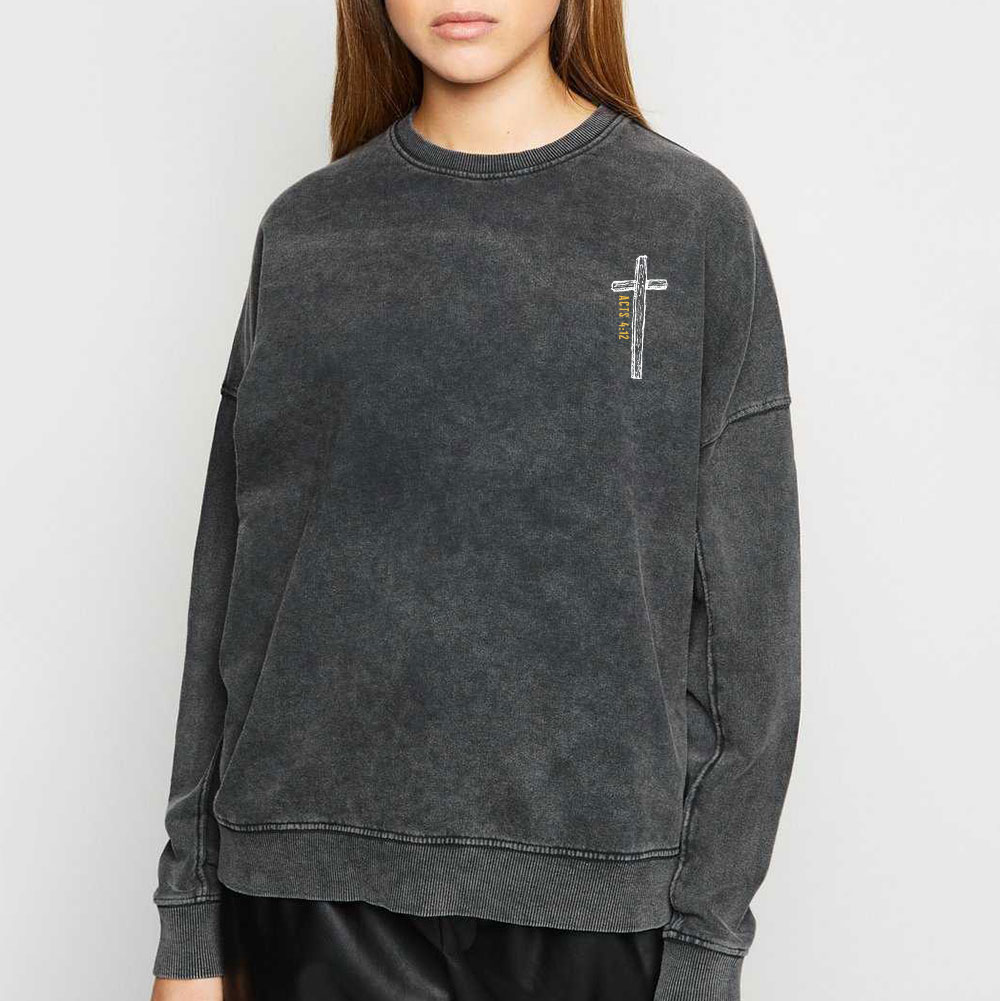Jesus Saves Chirstian Washed Sweatshirt