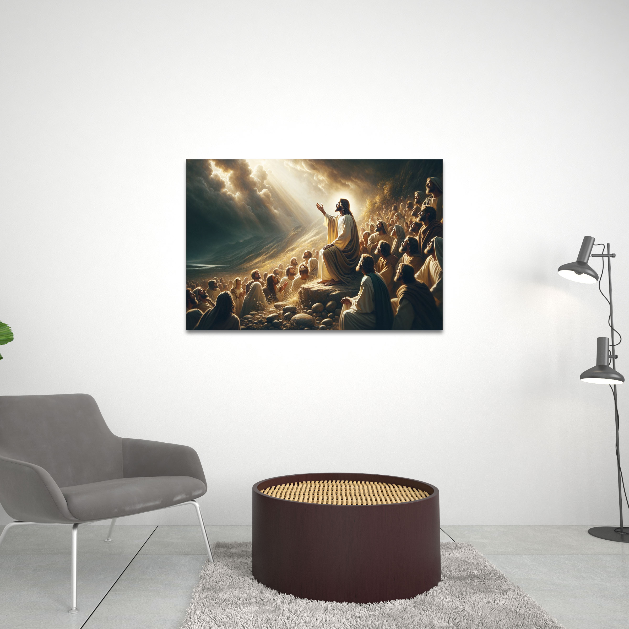 Jesus Saves Christian Canvas Wall Art