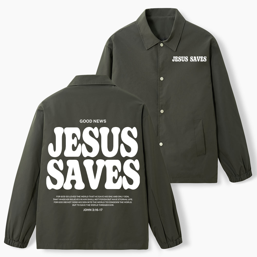 Jesus Saves Christian Coach Jacket