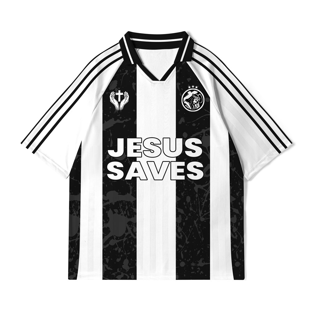 Jesus Saves Christian Collar Jersey