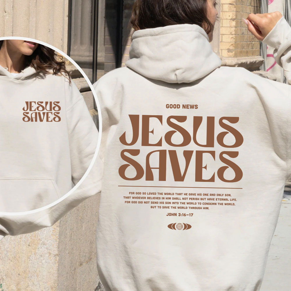 Jesus Saves Christian Fleece Hoodie Set