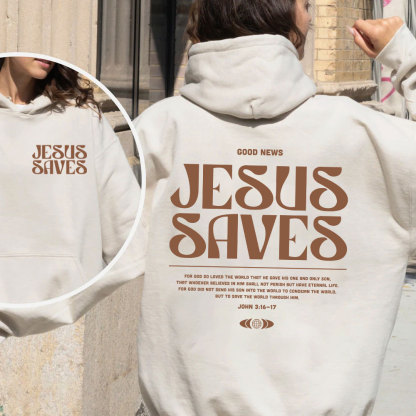 Jesus Saves Christian Fleece Hoodie Set