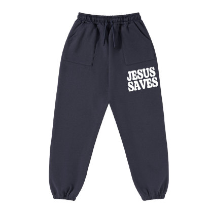 Jesus Saves Christian Fleece Sweatpants