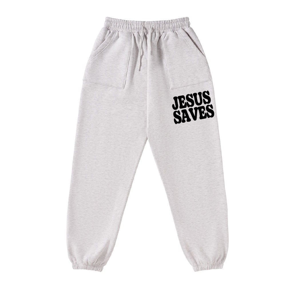 Jesus Saves Christian Fleece Sweatpants