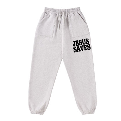 Jesus Saves Christian Fleece Sweatpants