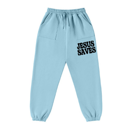 Jesus Saves Christian Fleece Sweatpants