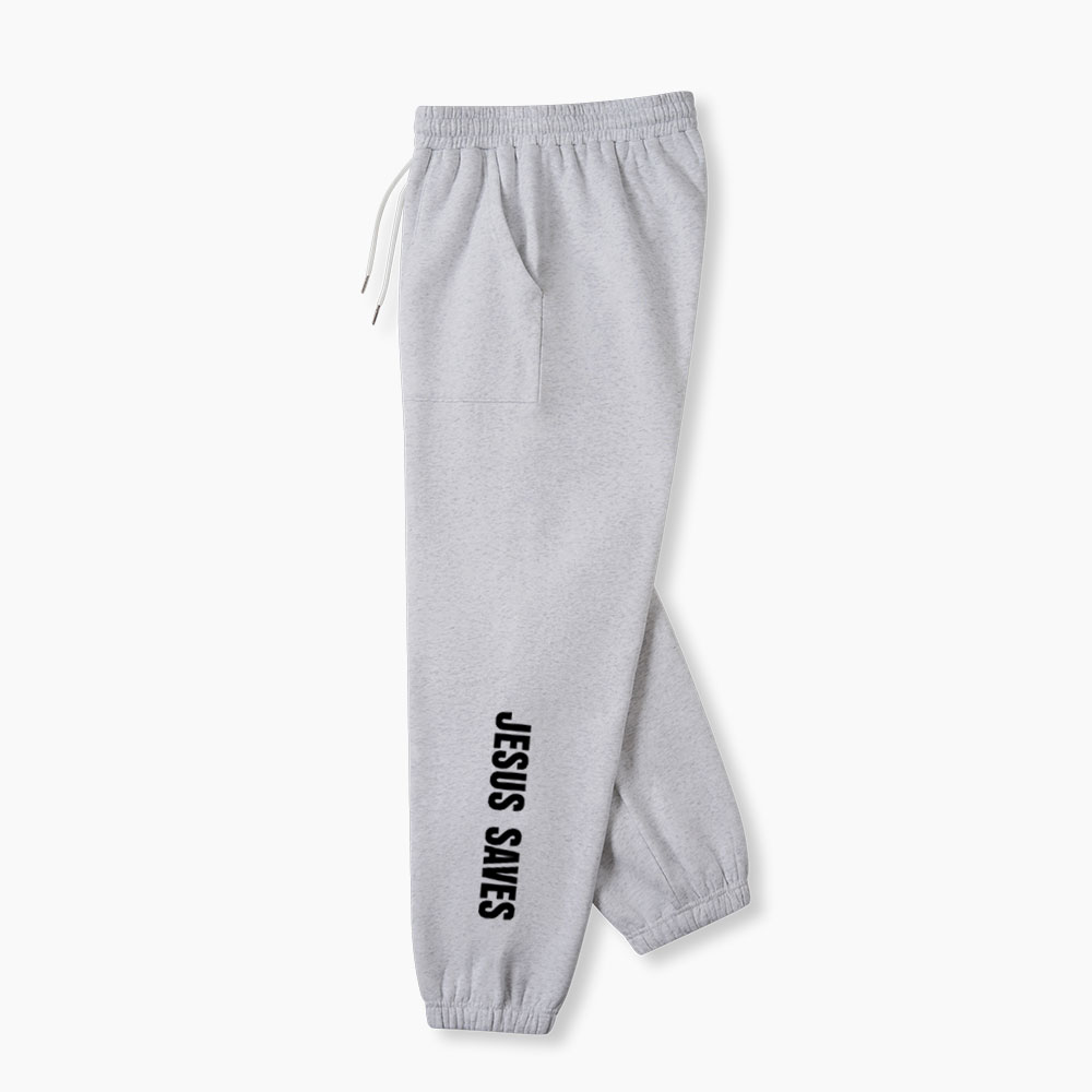 Jesus Saves Christian Fleece Sweatpants