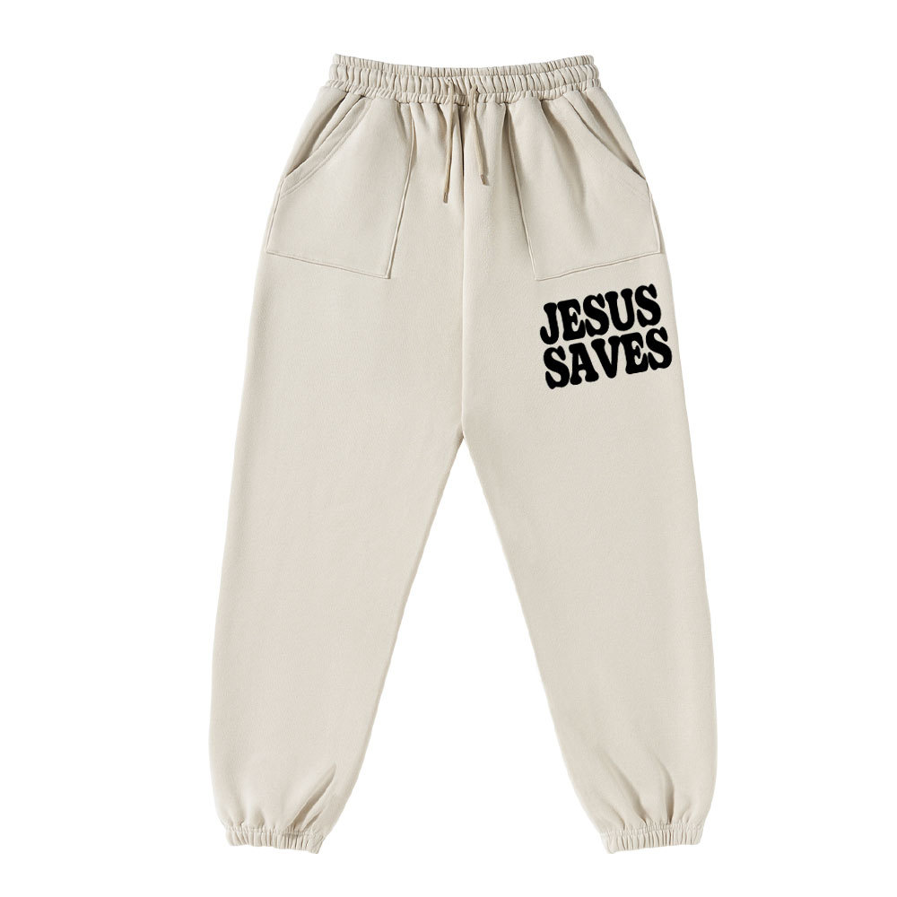 Jesus Saves Christian Fleece Sweatpants