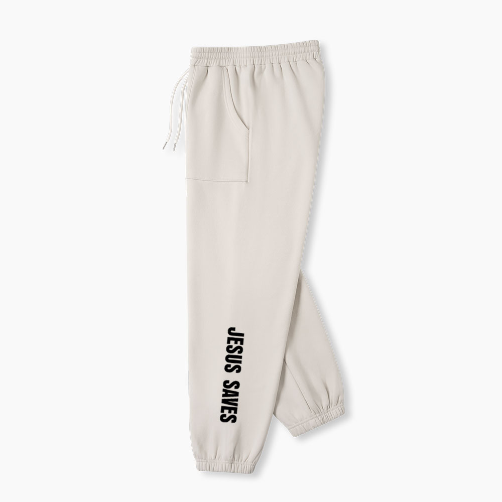 Jesus Saves Christian Fleece Sweatpants
