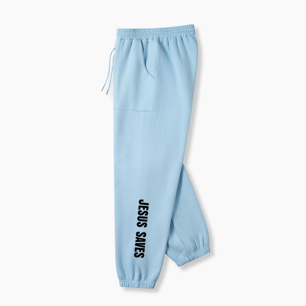 Jesus Saves Christian Fleece Sweatpants