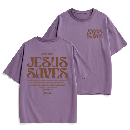Jesus Saves Christian Heavy Cotton T-Shirt