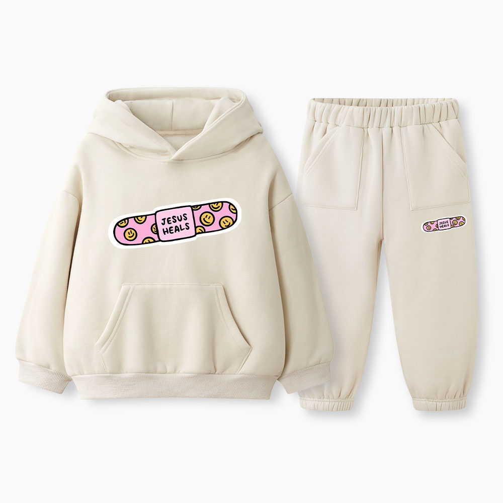Jesus Saves Christian Kid Fleece Hoodie Set