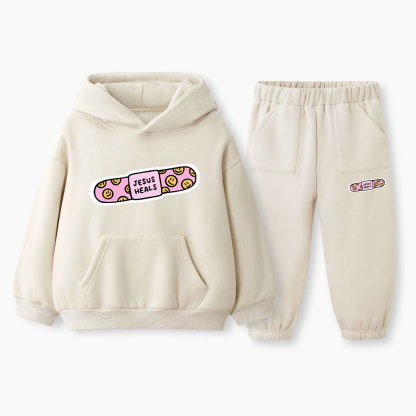 Jesus Saves Christian Kid Fleece Hoodie Set