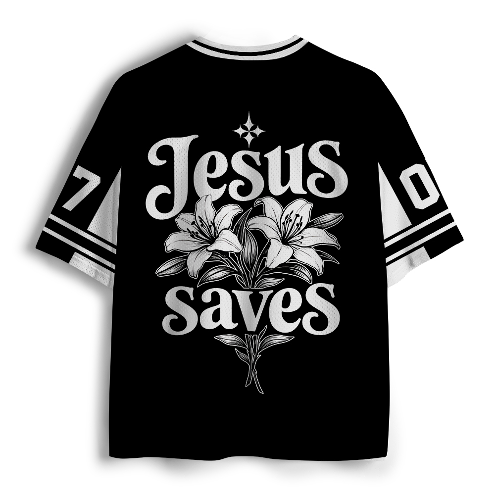 Jesus Saves Christian Mesh Jersey