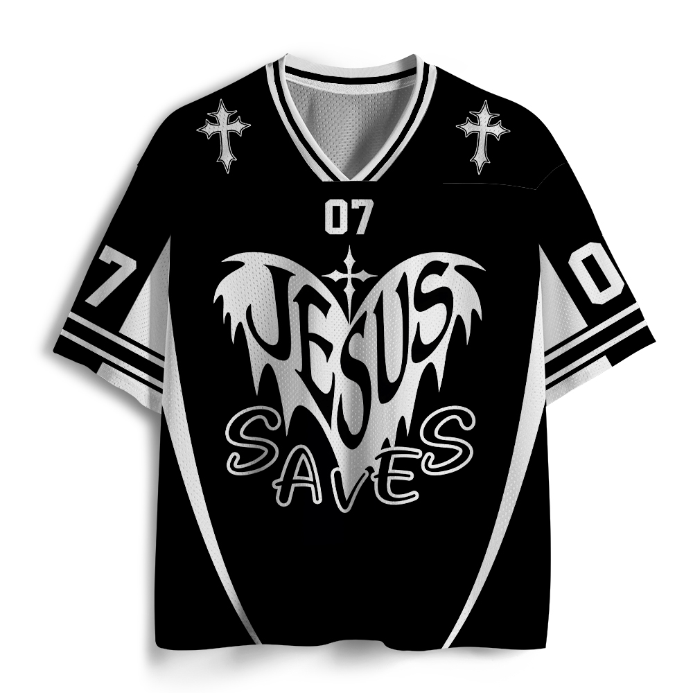Jesus Saves Christian Mesh Jersey