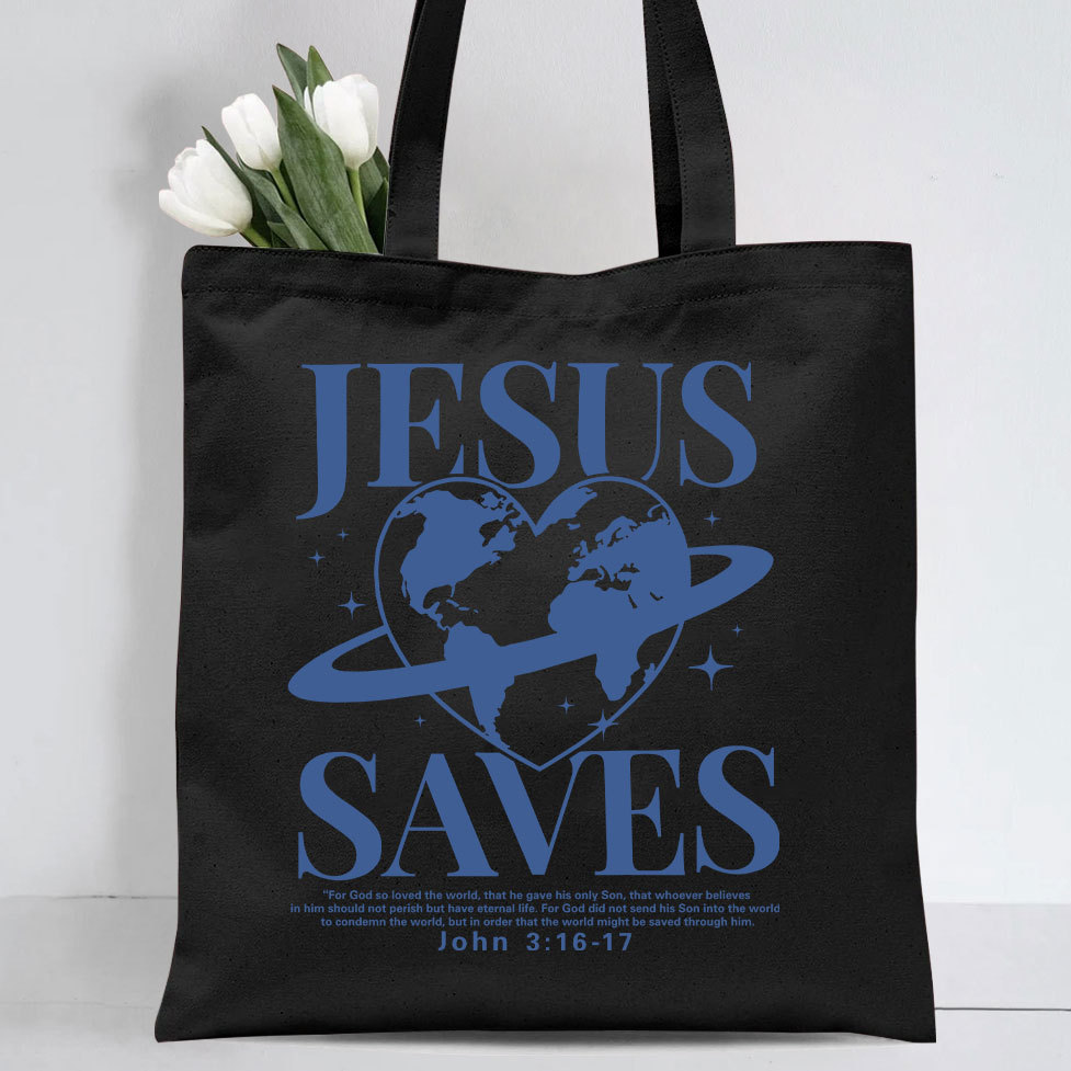 Jesus Saves Christian Tote Bag