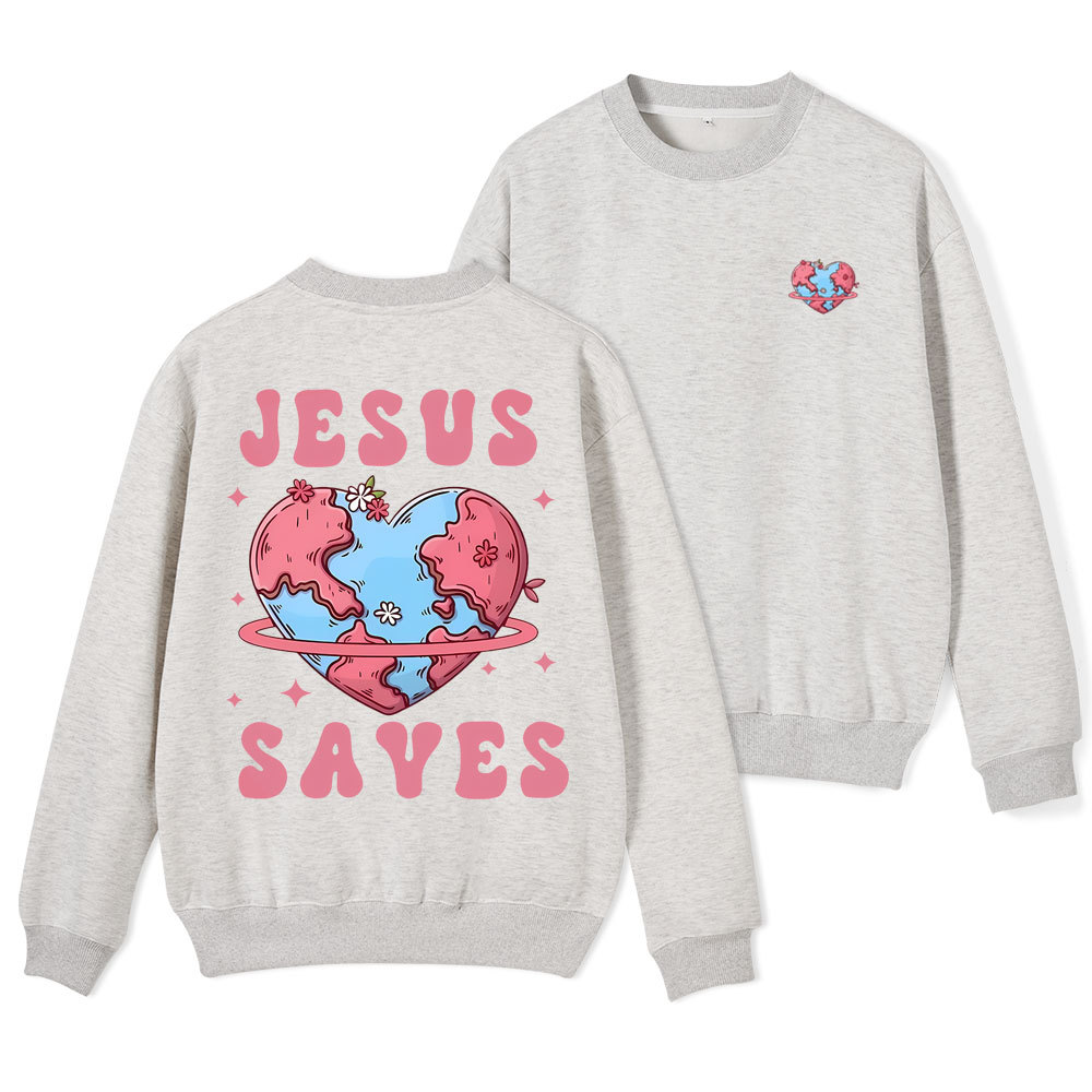 Jesus Saves Christian Fleece Sweatshirt