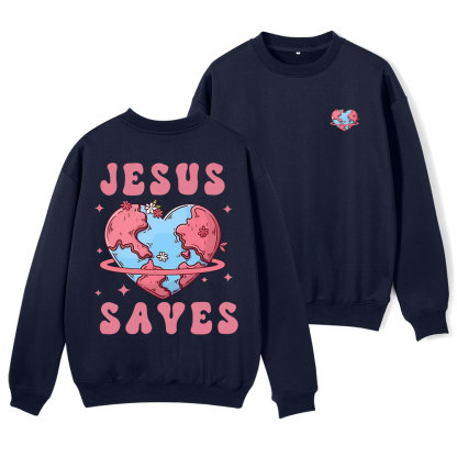 Jesus Saves Christian Fleece Sweatshirt