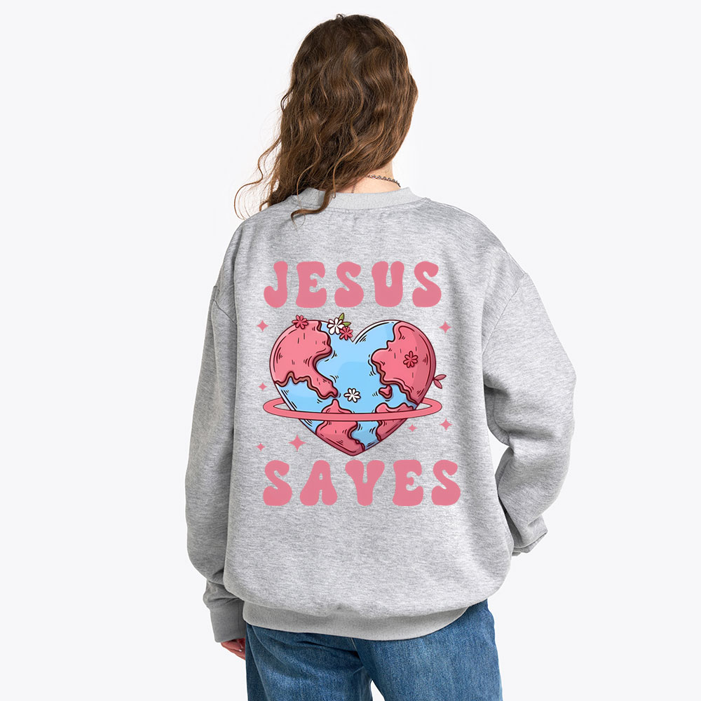 Jesus Saves Christian Fleece Sweatshirt