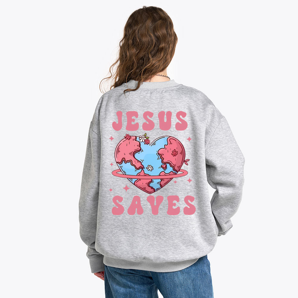 Jesus Saves Christian Fleece Sweatshirt