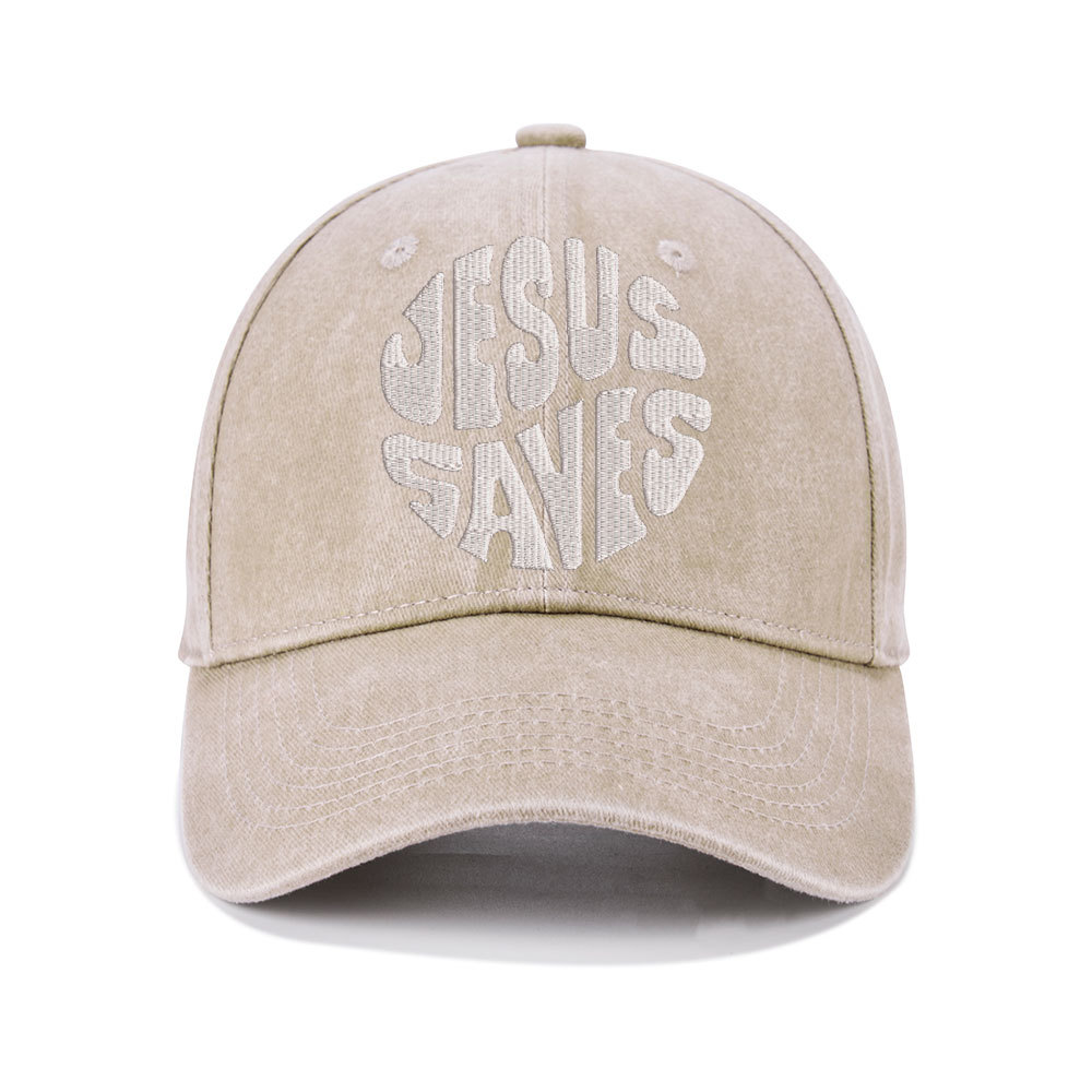 Jesus Saves Christian Washed Hat