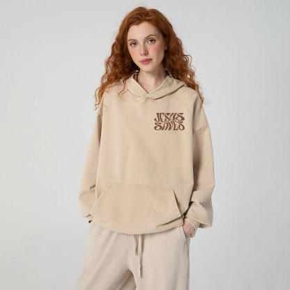 Jesus Saves Christian Washed Hoodie