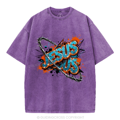 Jesus Saves Christian Washed T-Shirt 