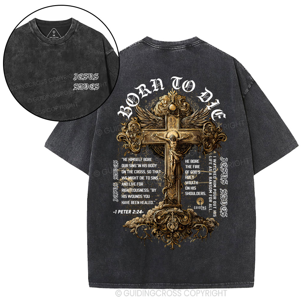 Jesus Saves Christian Washed T-Shirt