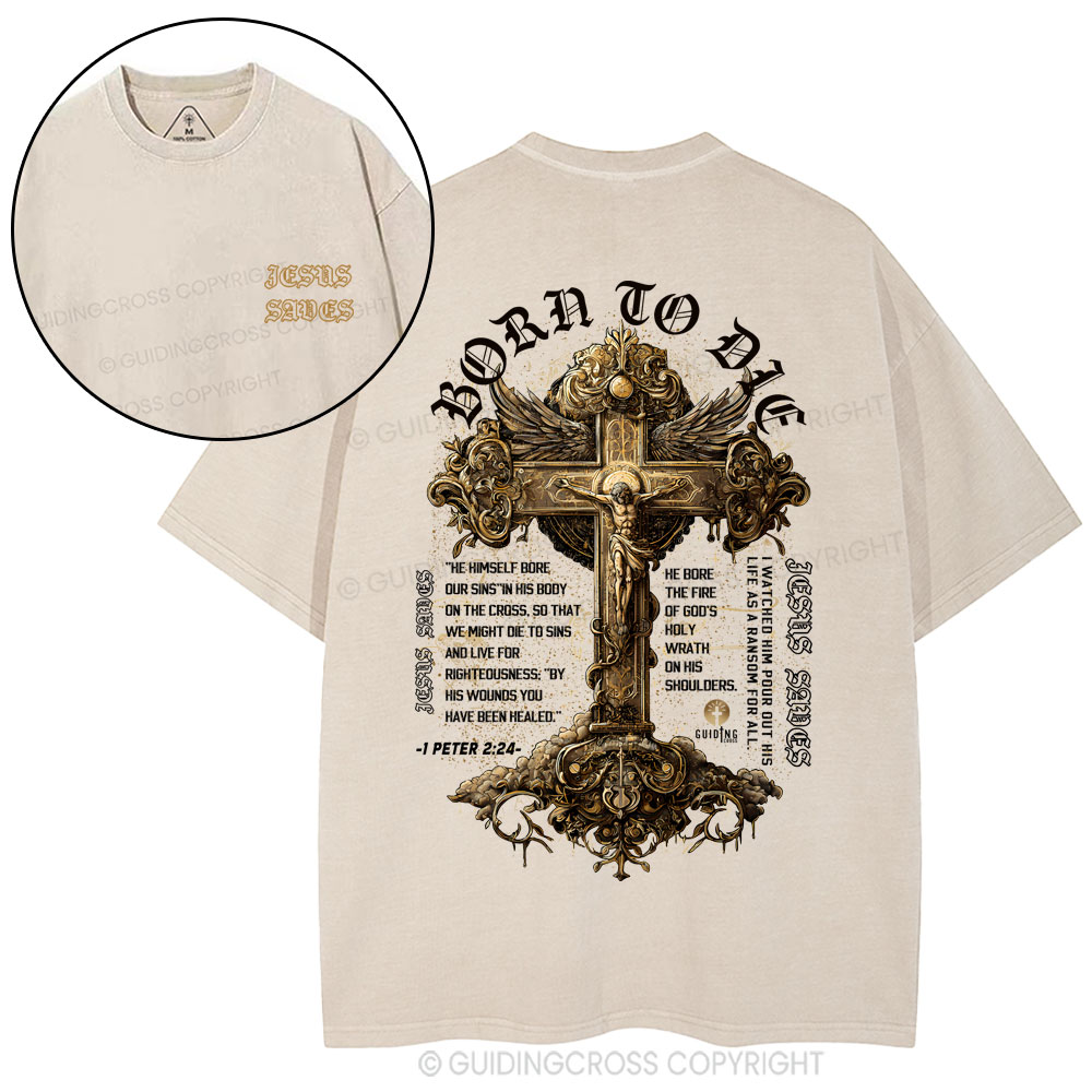 Jesus Saves Christian Washed T-Shirt